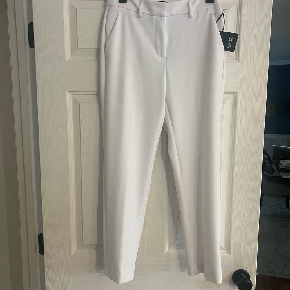 Vera Wang Straight-Leg Women's Dress Pants in White